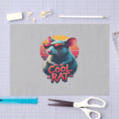 Koele Rat met Zonnebril Retro Sunset Design Tissuepapier (Craft)