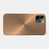 Koele realistische metaaltextuur gepolijst koper Case-Mate iPhone case (Achterkant (horizontaal))