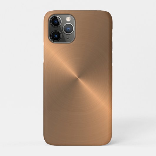 Koele realistische metaaltextuur gepolijst koper Case-Mate iPhone case (Achterkant)