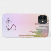 Koele Regenboog Glitter Drips Ombre Case-Mate iPhone Case (Achterkant (horizontaal))