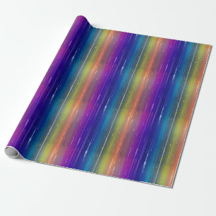 Koele regenboogwaterverf Drip esthetisch patroon Cadeaupapier
