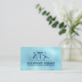 Koele reiniging van ramen visitekaartje (Staand voorkant)