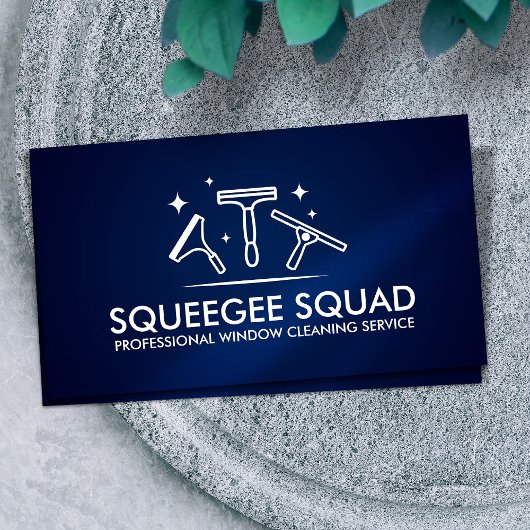 Koele reiniging van ramen visitekaartje