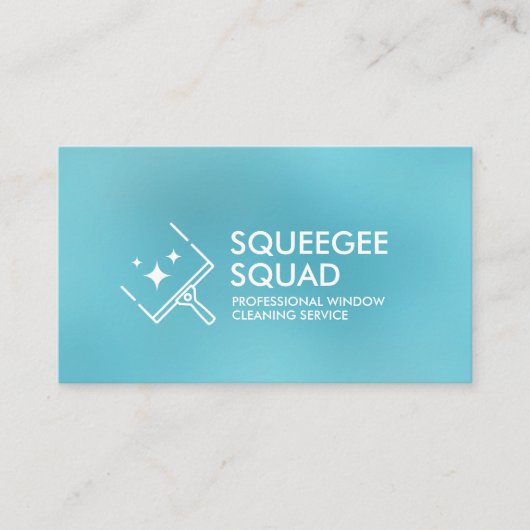 Koele reiniging van ramen visitekaartje (Voorkant)