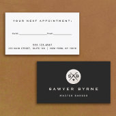 Koele Retro  Barber Monogram Afspraak BU Visitekaartje