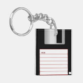 Koele Retro Floppy Disk Sleutelhanger (Voorkant Links)