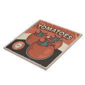 Koele retro  groenteliefhebbers tegeltje (Zijkant)