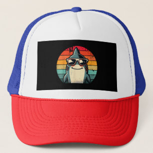 Koele Retro Haai in Zonnebril 70s 80s 90s Grappige Trucker Pet