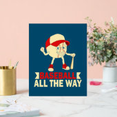 Koele retro honkbalsporten acryl bord (Huwelijk)