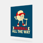 Koele retro honkbalsporten acryl bord (Hoek)