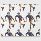 Koele Retro Inline Schaatsen Cadeaupapier (Vlak)