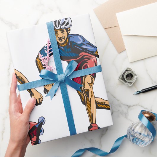 Koele Retro Inline Schaatsen Cadeaupapier