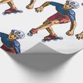 Koele Retro Inline Schaatsen Cadeaupapier