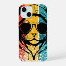 Koele Retro Kat met Zonnebril