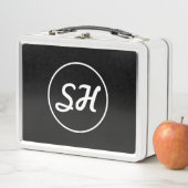 Koele Retro-Moderne Stijl Monogram | Zwart & Wit (In situ)