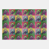 Koele Retro PopArt luiaard ontworpen Inpakpapier Vel (Voorkant 2)