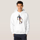 Koele Retro Rollerblading Inline Skater Hoodie (Voorkant volledig)
