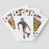 Koele Retro Rollerblading Inline Skater Pokerkaarten (Achterkant)
