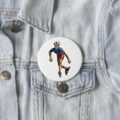 Koele Retro Rollerblading Inline Skater Ronde Button 7,6 Cm (In situ)