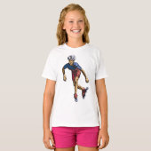 Koele Retro Rollerblading Inline Skater T-shirt (Voorkant volledig)