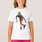 Koele Retro Rollerblading Inline Skater T-shirt (Voorkant)