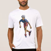 Koele Retro Rollerblading Inline Skater T-shirt (Voorkant)