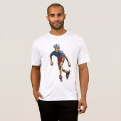 Koele Retro Rollerblading Inline Skater T-shirt (Voorkant volledig)