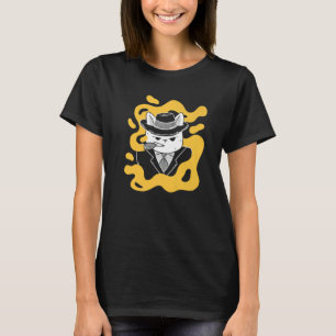 Koele Retro Stijl Gangster Misdaadbaas Kat sigaar  T-shirt