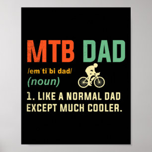 Koele Retro Stijl Mountainbike Cadeaus Voor Vader  Poster