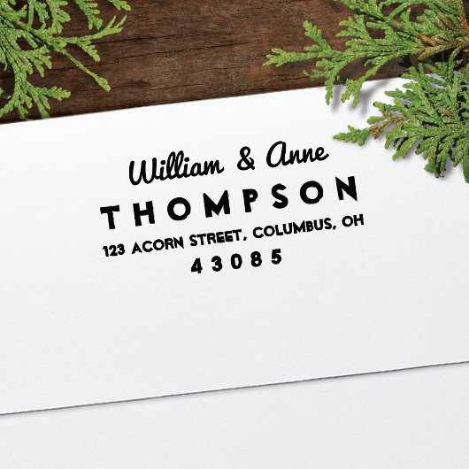 Koele Retro Type Retroadres Zelfinkt Stempel