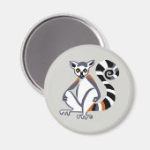 Koele ringstaartLEMUR - Primaat - Madagaskar Magneet (Voorkant / Achterkant)