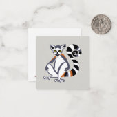 Koele Ringstaartpoot - Bedreigd dier - Primaat Notitiekaartje (Voorkant / Achterkant in situ)