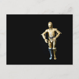 Koele robot speelgoed fotografie feestdagenkaart