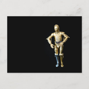 Koele robot speelgoed fotografie feestdagenkaart