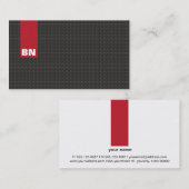 Koele Rode Streep Zwart Monogram Auto Automobiel Visitekaartje (Voorkant / Achterkant)