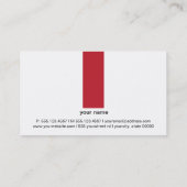 Koele Rode Streep Zwart Monogram Auto Automobiel Visitekaartje (Achterkant)