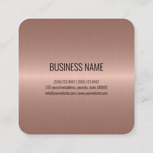 Koele Roestvrij staal Metaal Kijk #3 Vierkante Visitekaartje (Achterkant)