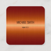 Koele Roestvrij staalmetaal kijk #7 Vierkante Visitekaartje (Voorkant)