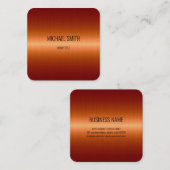 Koele Roestvrij staalmetaal kijk #7 Vierkante Visitekaartje (Voorkant / Achterkant)