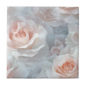 Koele  Roos keramische Tegels voor leefruimte Tegeltje (Voorkant)