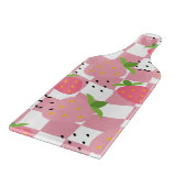 Koele Roze Keuken Aardbeien Geruit Ontwerp Snijplank (Hoek)