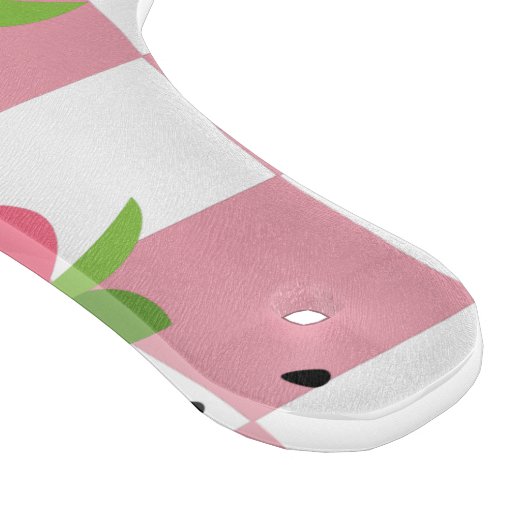 Koele Roze Keuken Aardbeien Geruit Ontwerp Snijplank (Hoek)