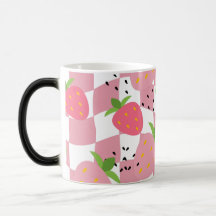 Koele Roze Keuken Aardbeien Geruite Ontwerp