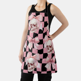 Koele Roze Keuken Skelet Halloween  Schort