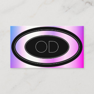 Koele Roze Paarse Ombre Monogram Beauty Mode Visitekaartje