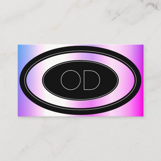 Koele Roze Paarse Ombre Monogram Beauty Mode Visitekaartje (Voorkant)