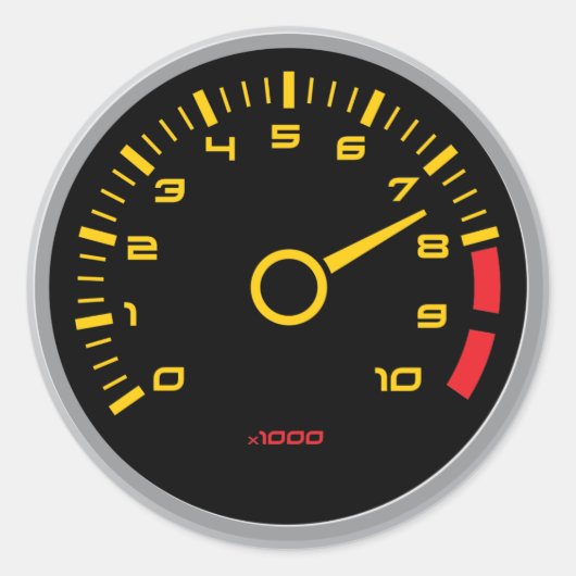 Koele RPM Gauge Sticker (Voorkant)