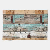 Koele rustieke geschilderde houten Cabinestijl Theedoek (Horizontaal)