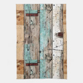 Koele rustieke geschilderde houten Cabinestijl Theedoek (Verticaal)