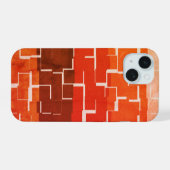 Koele rustieke herfstkleuren iPhone 15 case (Achterkant horizontaal)